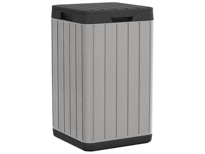 vidaXL Outdoor-Mülltonne Grau 38x38x65 cm PP