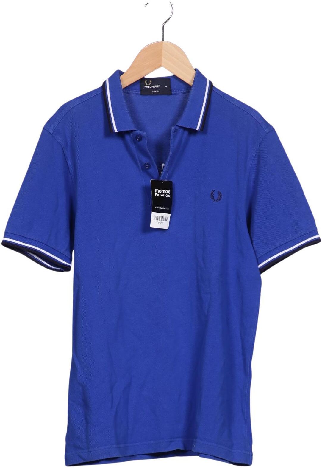 Fred Perry Herren Poloshirt, Blau, Gr. M, Baumwolle - Second Hand