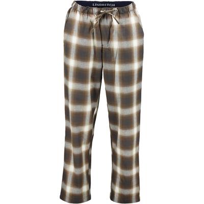 Pyjamahose LINDBERGH "Pyjamahose Comfort Fit", Herren, Gr. M, braun, Obermaterial: 100% Baumwolle, bequem, Hosen Pyjamahose