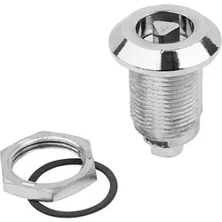DREHRIEGEL LANGE AUSFÜHRUNG, MIT DREIKANT 7MM, H=30, ZINK VERCHROMT