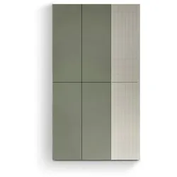 Hängeschrank-Kombination Pixel 04 Lack Weiß / Grün
