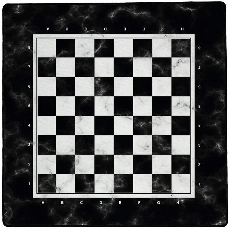 Offline Distribution Tapis Échecs Marbre Noir (40X40 cm) - Taille 4
