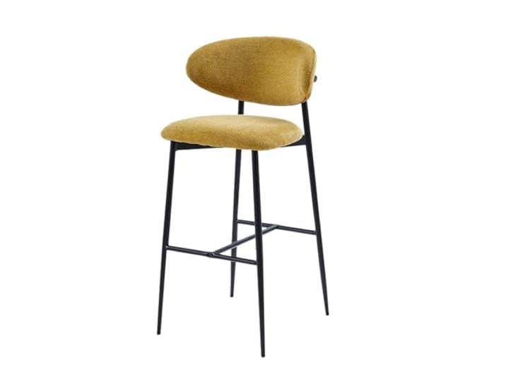 VNCdfhETs Barstuhl Nordic Bar Stuhl Moderne Home Rückenlehne Hocker Eisen Tuch Barhocker(Yellow)