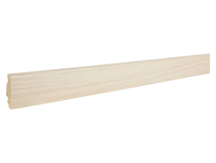 Parkett-Sockelleiste 5 Eiche Weiss 240 × 1.9 × 0.6 cm