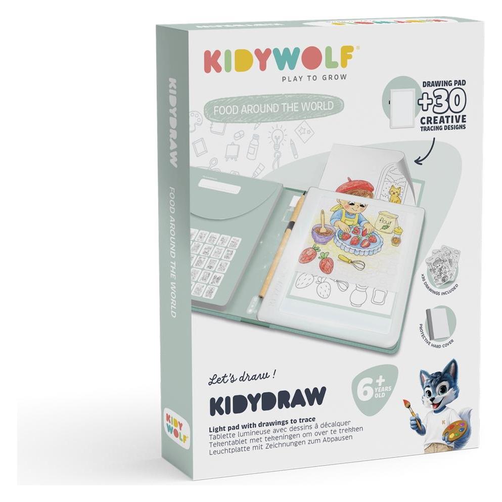 Kidywolf Leuchtende Designtafel, Mahlzeiten (87.KIDYDRAW-PAD6-FAW)