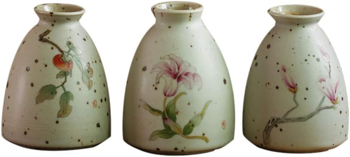 Handgeschilderde keramische decoratieve bloemenvaas