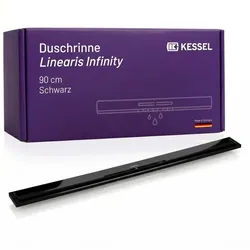 KESSEL Duschrinne Linearis Infinity aus Edelstahl V4A 45202.09 bodengleiche  Design-Duschrinne, individuell verlängerbar, 900 mm, Black gebürstet
