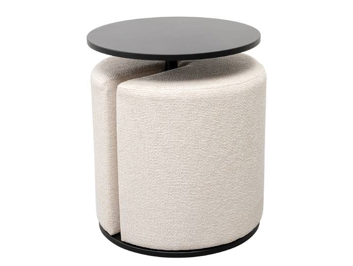 Beistelltisch Better Together mit Hocker Ø 46cm Beige
