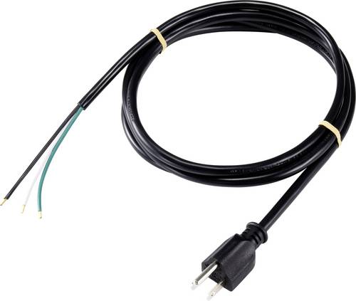 Sygonix SY-5043454 Strom Anschlusskabel Schwarz 2.00m