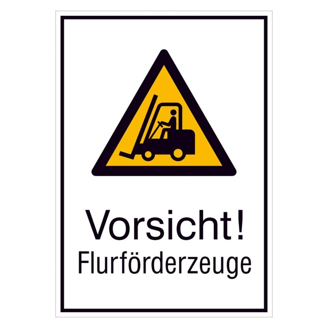 Wolk Warn-Kombischild Vorsicht! Flurförderfahrzeuge Folie selbstklebend B (21.A8050)