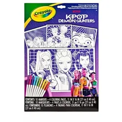 Crayola: Großes K‐Pop Demon Hunters Malset mit 10 Filzstiften