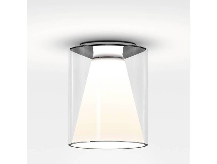 Serien Lighting LED Deckenleuchte Drum M, dimmbar, klar / transparent, für Wohn- / Esszimmer, Glas, Design