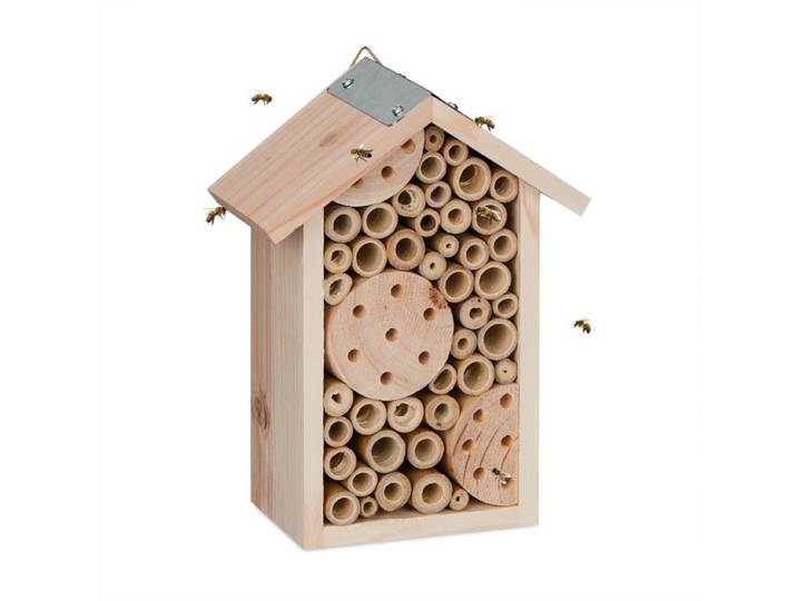 Relaxdays Bienenhotel mit Bambusröhrchen