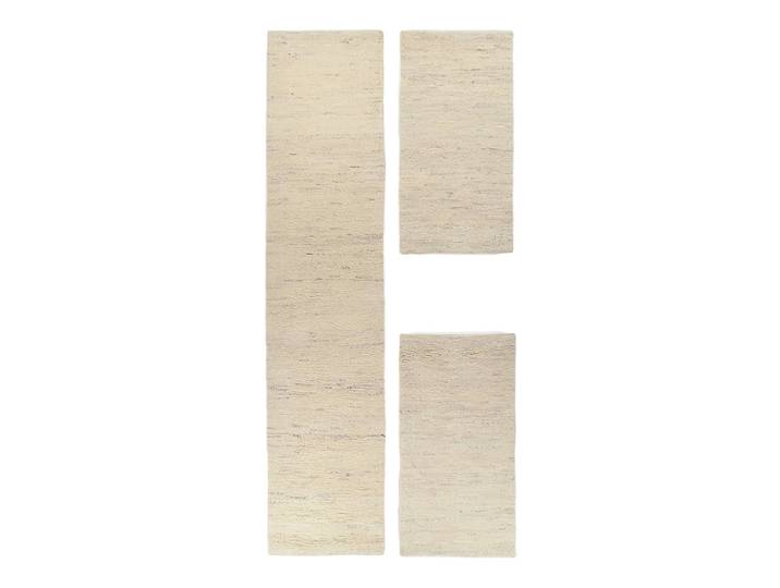 Bettumrandung Hadj 3-teilig Weiß/Creme 70 x 620cm Wolle