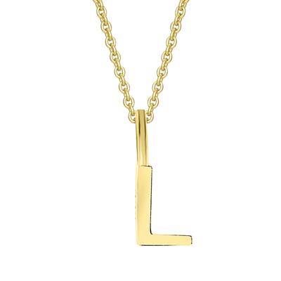 Kettenanhänger ONE ELEMENT "Buchstaben Anhänger aus 333 Gelbgold", gold, Schmuckanhänger, Damen, Buchstabe L im Setmit Halskette, A, Gelbgold 333 Gold, Gelbgold 333, Gold, Kettenanhänger, Ein Schmuckstück mit Persönlichkeit – ideal zum Verschenken