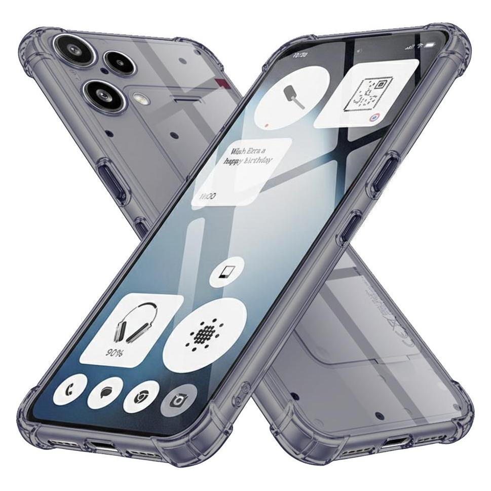 Techsuit - Shockproof Clear Silicone - Nothing Phone (3a) Lite - Smoke Black (Nothing Phone (3a)) (65606118)