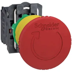 Schneider XB5AS8445 Pilzdrucktaster 1S1Ö 40mm rot NOT-AUS Drehentr. D22 Kunst.