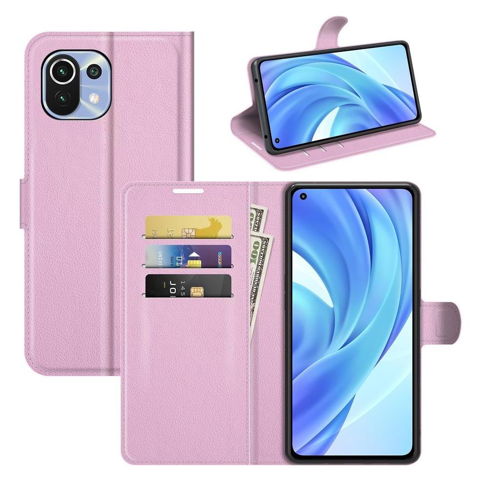 Cover-Discount Xiaomi Mi 11 Lite - Leder Etui Hülle rosa (Xiaomi Mi 11 Lite) (101910822C)