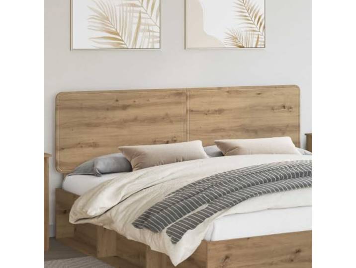 LPERTGFHU Kopfteil Artisan-Eiche Holzwerkstoff 203 cm Bett-Rückenlehne Rechteckiges Design, Montageleicht, Vielseitig platzierbar