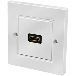 LogiLink Wanddose mit 1x HDMI Buchse an Buchse, Anschlussdose in Weiß