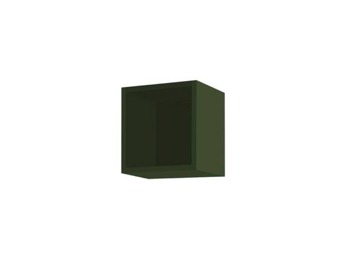 Élément mural cube suspendu avec compartiment ouvert en Vert Mat 30x30 cm