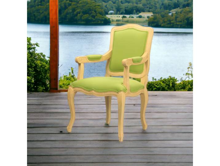 Fauteuil Baroque en Tissu - Vert