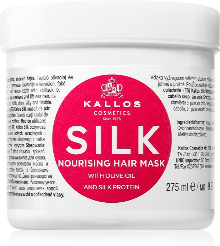 Kallos KJMN Professional Silk masque pour cheveux secs et sensibilisés 275 ml