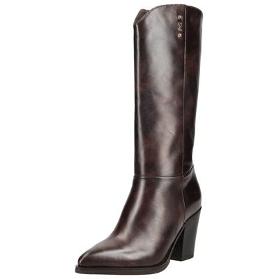 High-Heel-Stiefel NERO GIARDINI "Nero Giardini Stiefel Leder", Damen, Gr. 38, braun (cafe), Leder, Schuhe