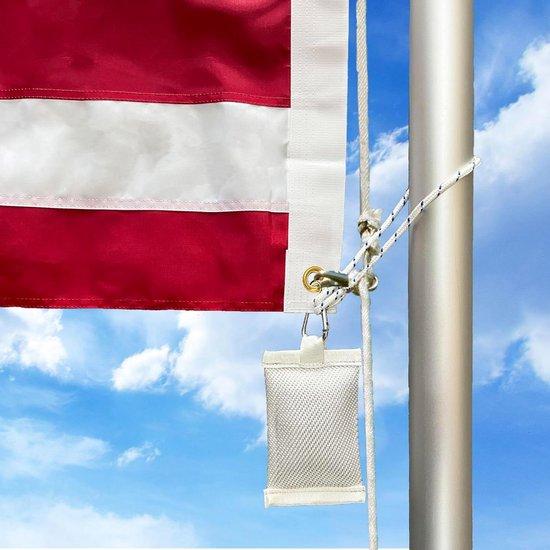 Flagen-Stabilisatoren für Vlag Stabilisieren - Geländefest - 2 Stück 1 Pfund - Weiß