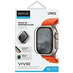 Uniq Optix Vivid Apple Watch Ultra 49mm clear szkło hartowane z aplikatorem UNIQ-49MM-VIVIDCLEAR, Smartwatch Schutzfolie, Transparent