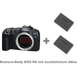 EOS R8 Body + 2. LP-E17 Akku Kamerakit