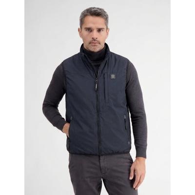 Steppweste LERROS "Leichte sportive Weste mit Reißverschlusstaschen", Herren, Gr. S, blau (blau night), 100% Polyester, Westen Steppweste
