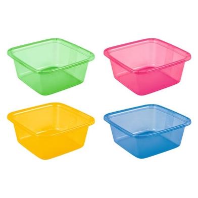 Curver MISKA KWADRATOWA 11L /TRANSPARENTNY RÓŻOWY - 3szt. TRANSPARENTNY NIEBIESKI -4szt. TRANSPARE (7 Stk.) (37891769)