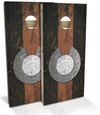 Skip's Garage Colorado Flag Rustic Outdoor Cornhole Board Set