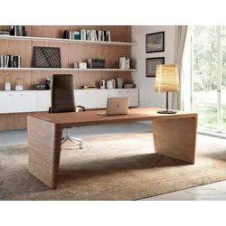 Design Schreibtisch Echtholz furniert Berrok