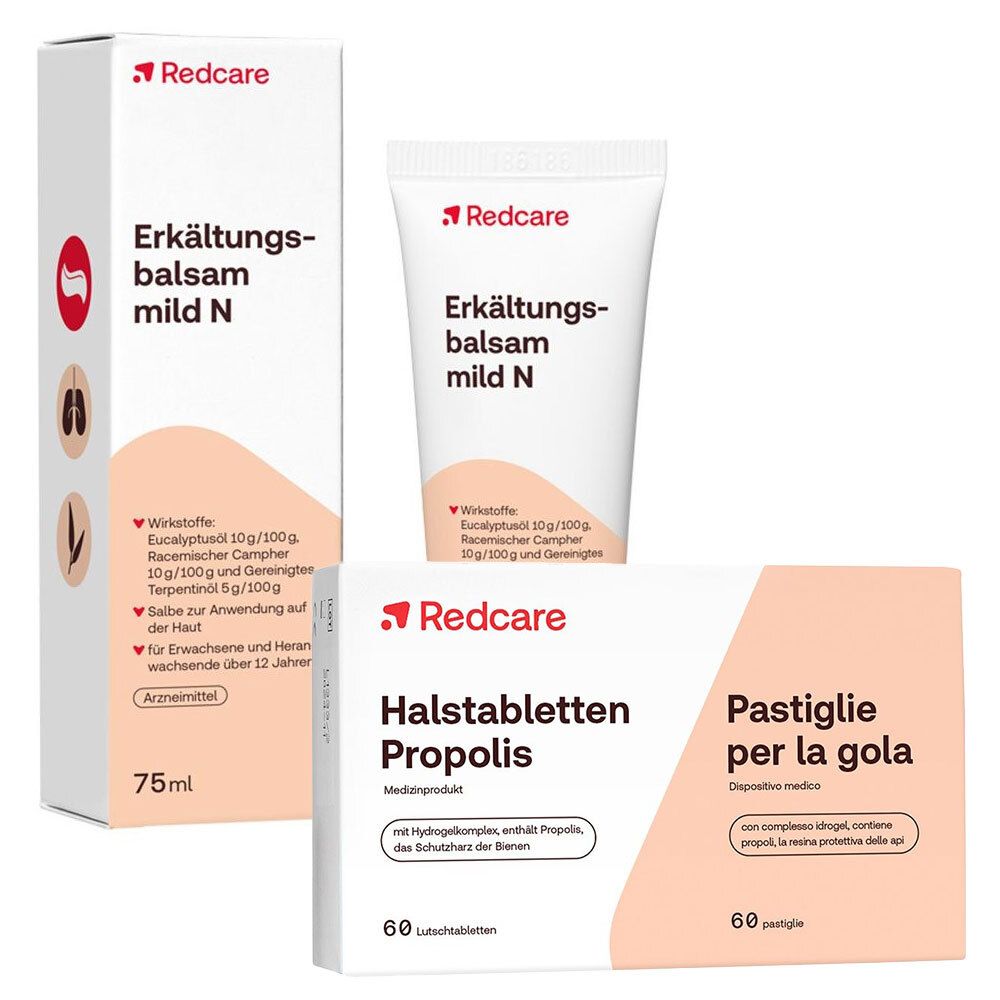 Redcare Halstabletten Propolis + Erkältungsbalsam mild N 1 St Set