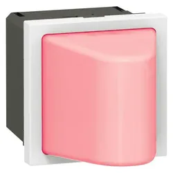 Legrand 078560 Info-Lichtsignal MOSAIC mit Abdeckung Rot, 12/24 VAC/DC