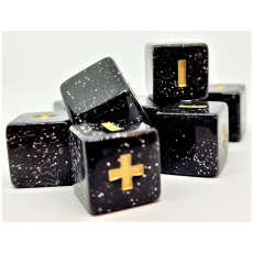 Dice4friends Würfelset - Fate-Fudge Black Powder (8) 289288