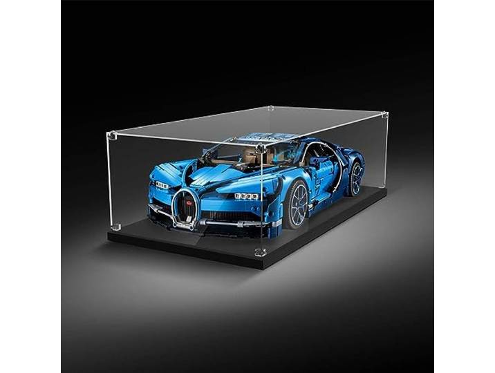 Acryl Vitrine Kompatibel Mit Lego 42083 Technic Bugatti Chiron, Staubdichte Display Case Schaukasten Showcase für Lego 42083 - Ohne Modell Kit (Typ 4)