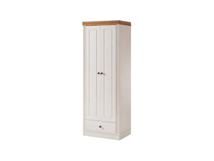 Anita-armoire Avec 2 Portes Et 1 Tiroir En Pin Blanc