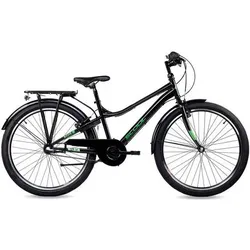 SCOOL 26 Zoll MTB Kinderfahrrad S'COOL troX 26-N3, Größe 140–160 cm in Schwarz Schwarz