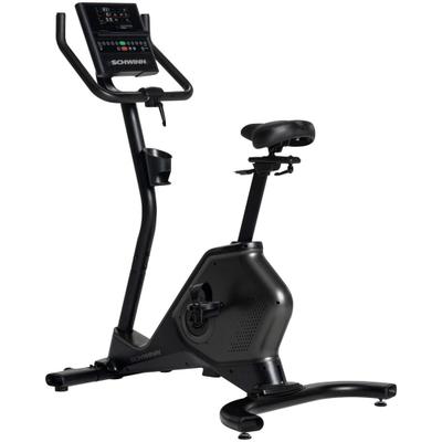 Ergometer SCHWINN FITNESS "Schwinn 590U", grau (grau, schwarz), Heimtrainer, ohne Unterlegmatte, 150 kg max. Benutzergewicht, Fahrrad, 25 Widerstandsstufen, B:82cm H:144cm L:119cm