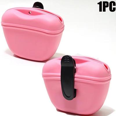Inspired Finds TrainingBuddy Premium Waist Treat Bag Durable Snack & Reward Pouch For Dog Training a4 rose