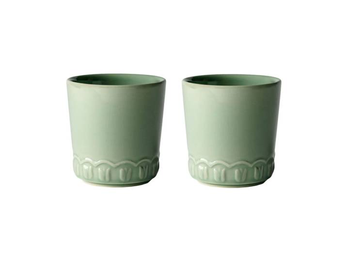 PotteryJo Tasse Tulipa 20 cl Lot de 2 Verona green