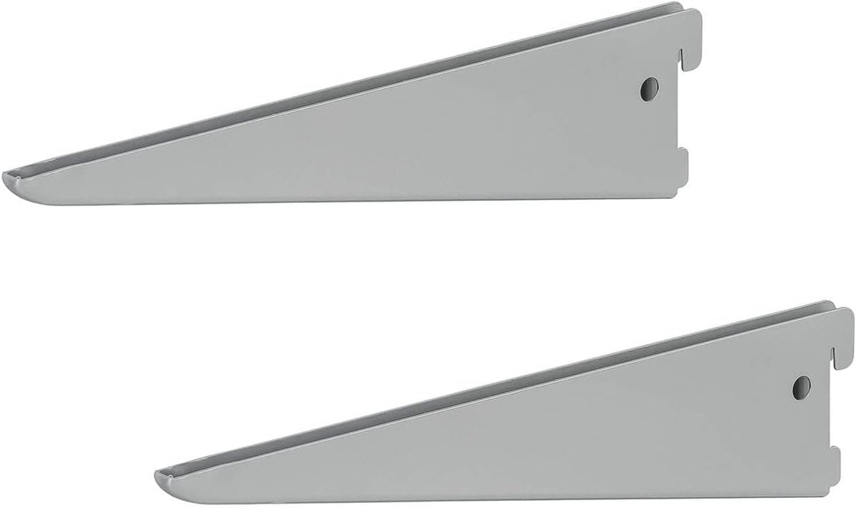 Siwitec U-dragers voor tweerijig plankrailsysteem, aluminium wit, 220 x 50 mm