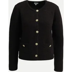 Strickjacke mit aufgesetzten Taschen 918-MOCCA M