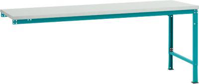 Manuflex Ansatztisch UNIVERSAL Spezial, Tischplatte Kunststoff, 2000x1000, wassrblau