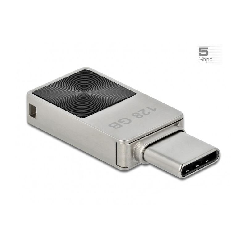 128GB Delock Mini USB 3.2 Gen 1 USB-CÖ Speicherstick, Metallgehäuse