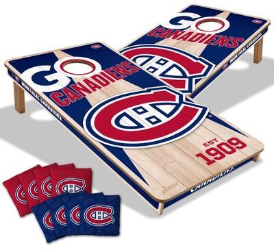 Skip's Garage Montreal Canadiens NHL 2x4 Cornhole Board Set