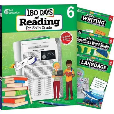 180 Days(r) Reading 2nd Ed, Writing, Spelling, & Language Grade 6: 4-Book Set, Taschenbuch von Joe Rhatigan,Wendy Conklin,Shireen Pesez